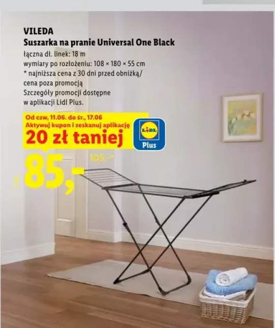 Suszarka na pranie Universal One Black VILEDA