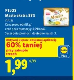 Masło ekstra 83% Pilos