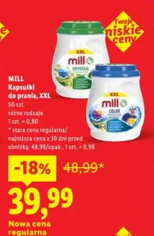 Kapsułki do prania Mill XXL
