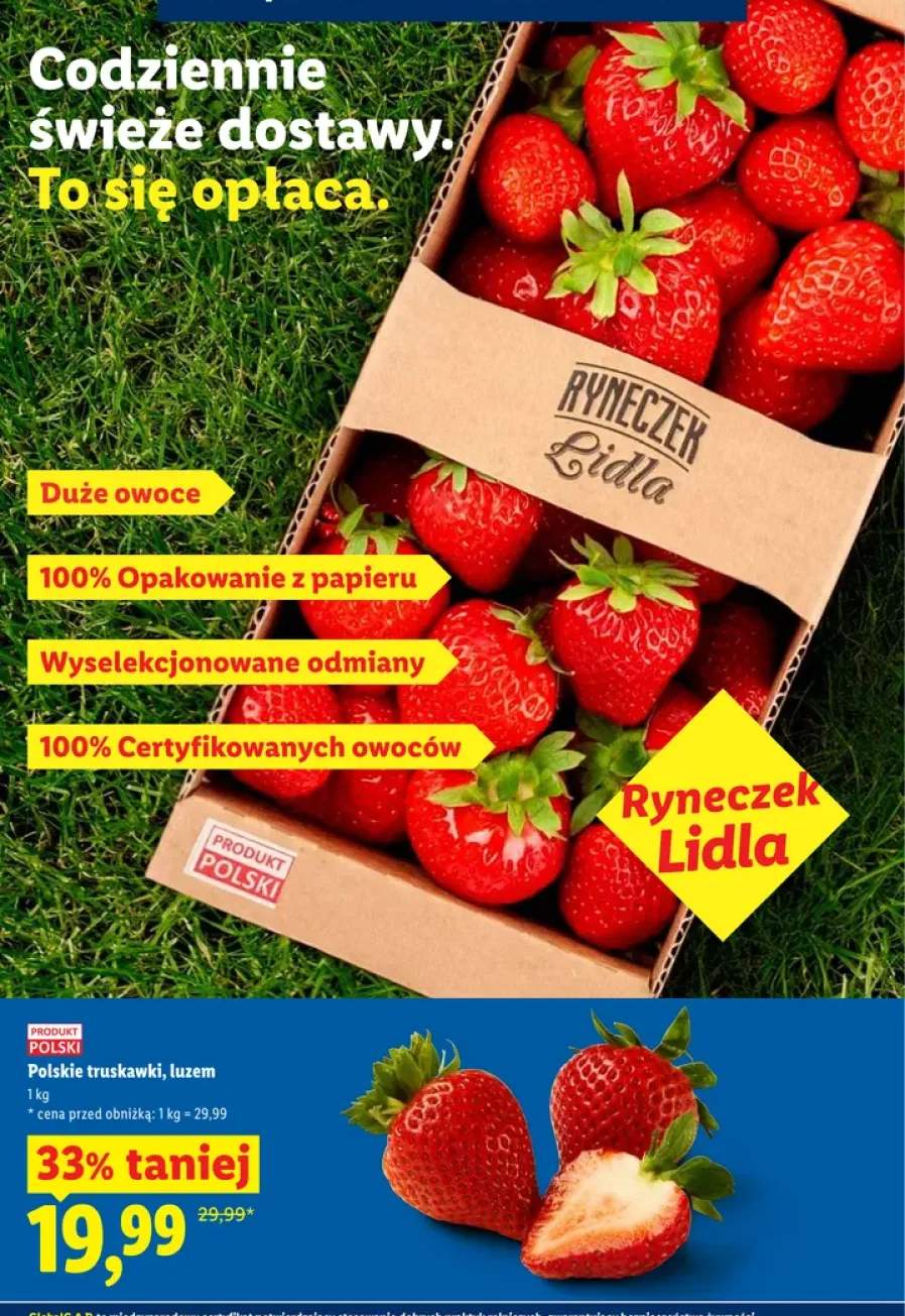 Truskawki luzem Ryneczek Lidla polskie