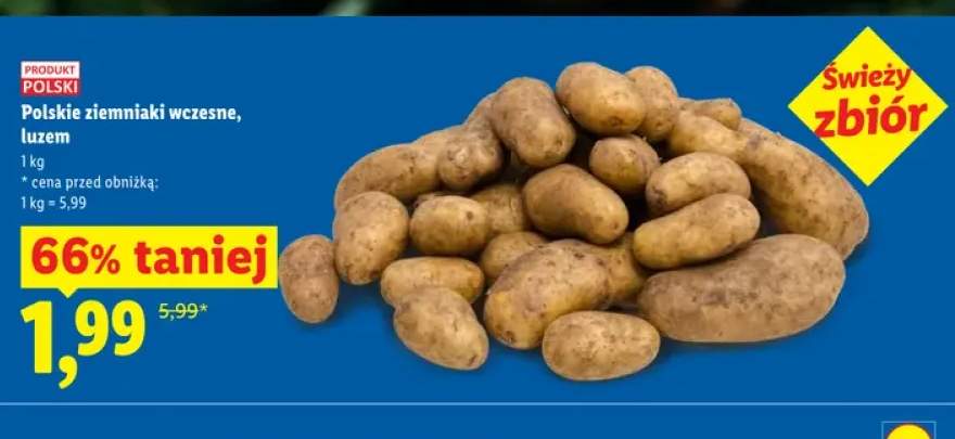 Ziemniaki wczesne Ryneczek Lidla polskie