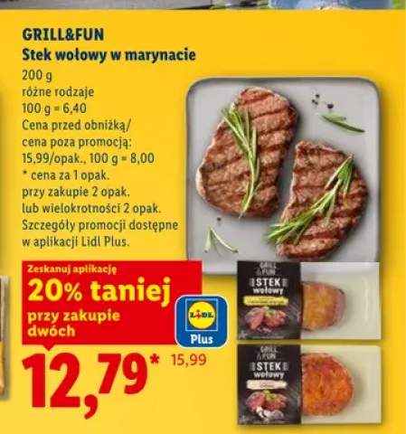 Stek wołowy w marynacie Grill&Fun