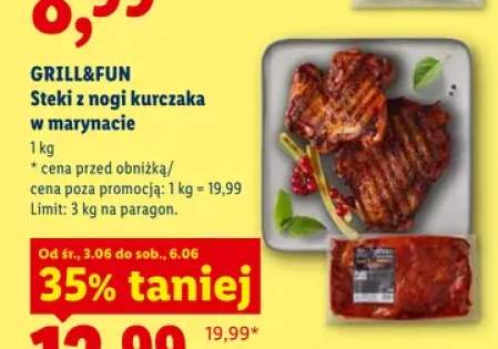 Steki z nogi kurczaka w marynacie Grill&Fun