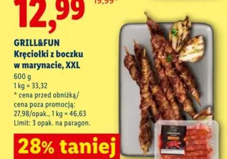 Kręciołki z boczku w marynacie Grill&Fun XXL