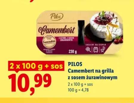 Camembert na grilla z sosem żurawinowym Pilos 2-pak