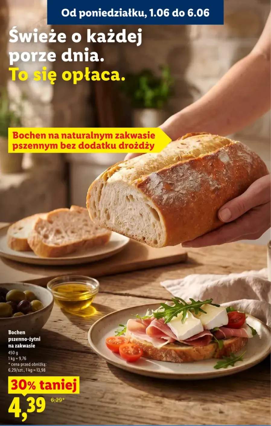Chleb bochen pszenno-żytni na zakwasie