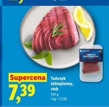 Tuńczyk żółtopłetwy stek Targ Rybny Lidla