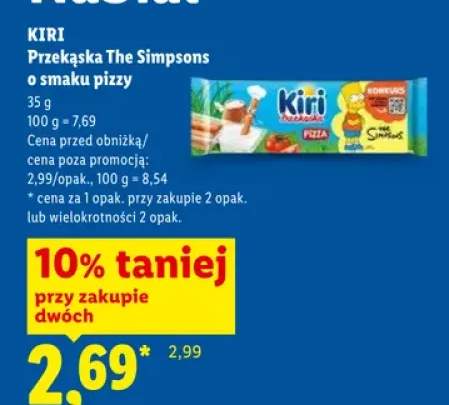 Przekąska Kiri The Simpsons o smaku pizzy