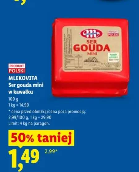 Ser gouda mini w kawałku Mlekovita