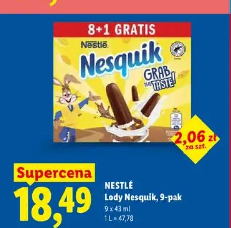 Lody Nestlé Nesquik 9-pak