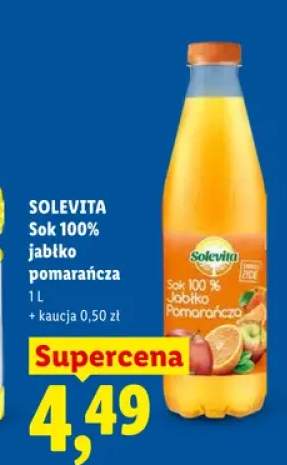 Sok 100% jabłko pomarańcza Solevita