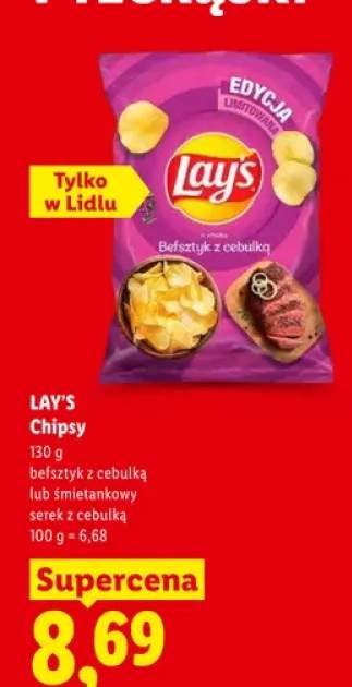 Chipsy Lay's befsztyk z cebulką