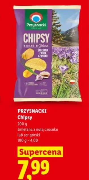 Chipsy Przysnacki śmietana z nutą czosnku