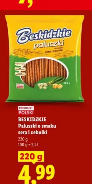 Paluszki Beskidzkie o smaku sera i cebulki