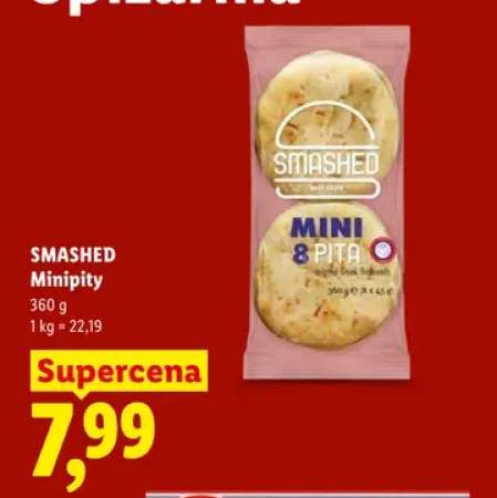 Chlebki pita Smashed Minipity