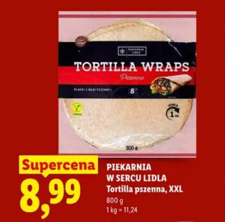 Tortilla pszenna XXL Piekarnia w sercu Lidla