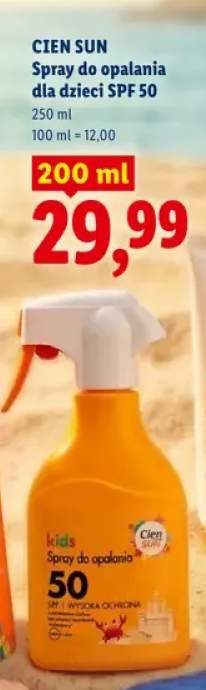 Spray do opalania dla dzieci Cien Sun SPF 50