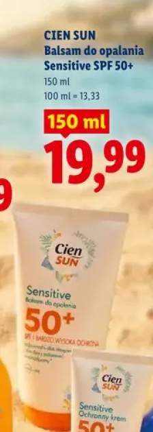 Balsam do opalania Sensitive Cien Sun SPF 50+