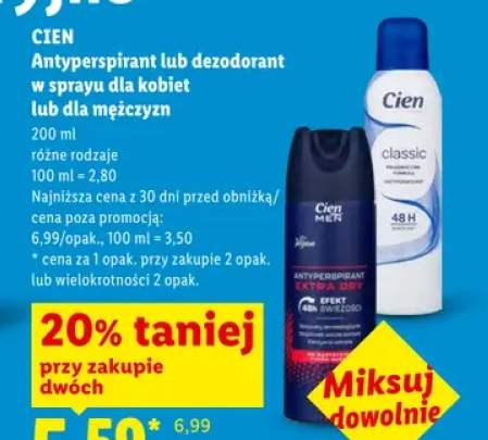 Antyperspirant w sprayu dla kobiet Cien