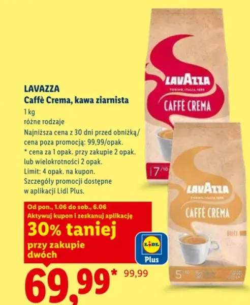 Kawa ziarnista Lavazza Caffè Crema