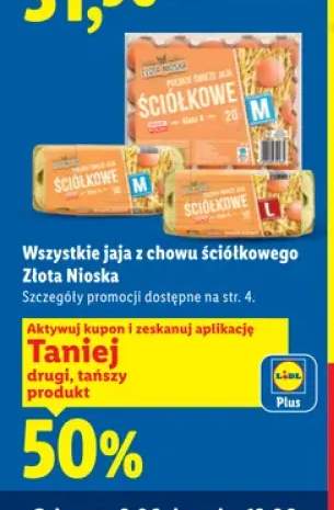 Jaja z chowu ściółkowego Złota Nioska klasa A M 20-pak