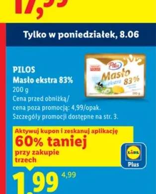 Masło ekstra 83% Pilos
