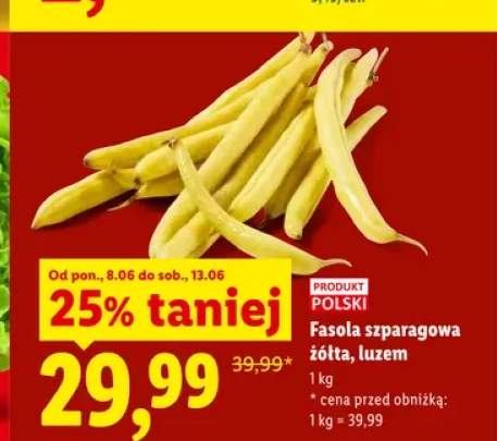 Fasola szparagowa żółta luzem polska