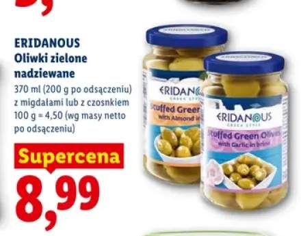 Oliwki zielone nadziewane z migdałami Eridanous