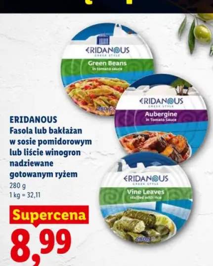 Fasola w sosie pomidorowym Eridanous