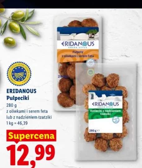 Pulpeciki z nadzieniem tzatziki Eridanous