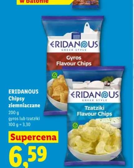 Chipsy ziemniaczane o smaku gyros Eridanous