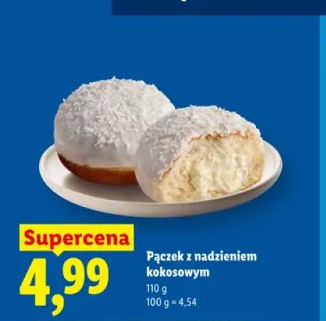 Pączek z nadzieniem kokosowym