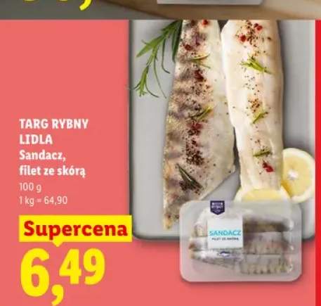 Sandacz filet ze skórą Targ Rybny Lidla