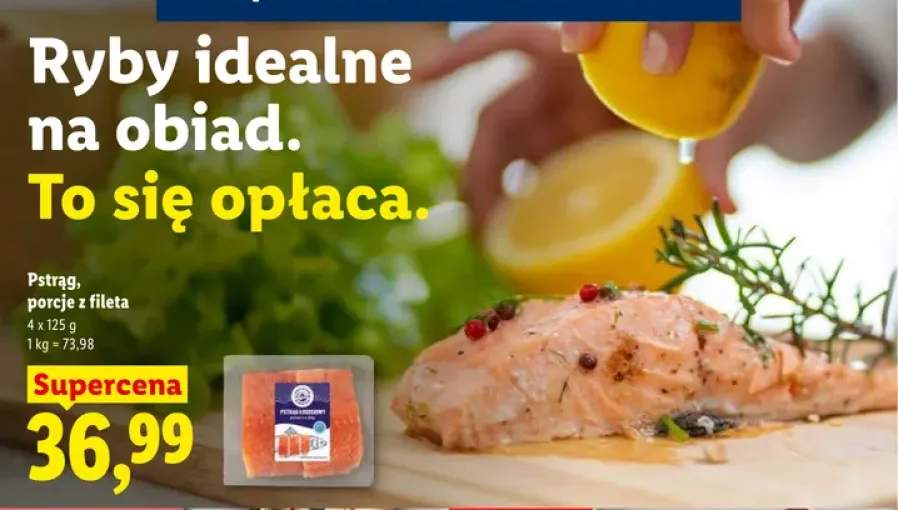 Pstrąg porcje z fileta Targ Rybny Lidla