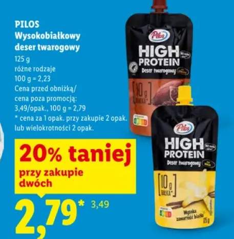 Deser twarogowy wysokobiałkowy czekoladowy Pilos High Protein