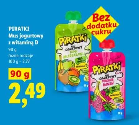 Mus jogurtowy kiwi brzoskwinia Piratki