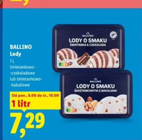 Lody śmietankowo-bakaliowe Ballino