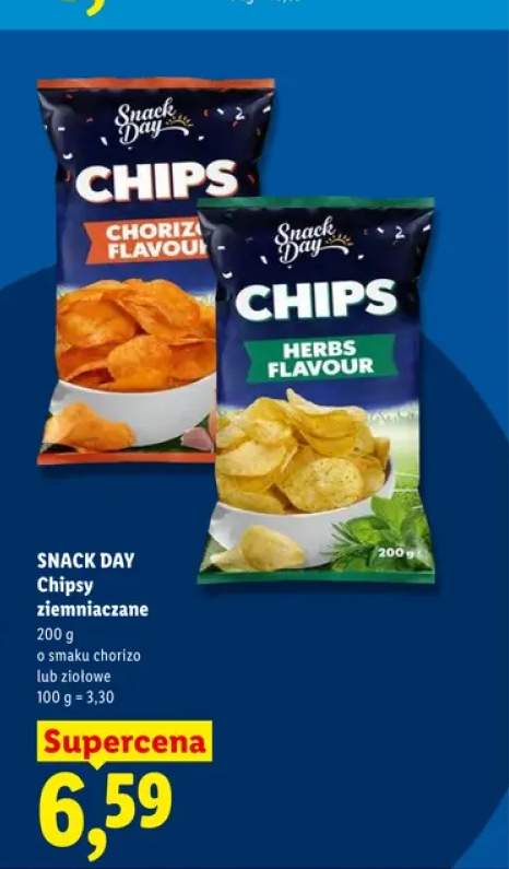 Chipsy ziemniaczane o smaku chorizo Snack Day