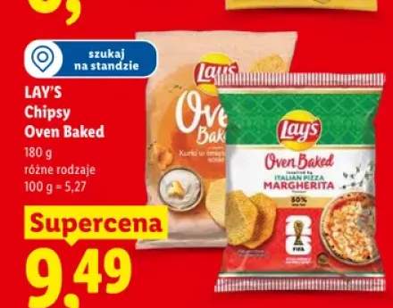 Chipsy Lay's Oven Baked o smaku margherita