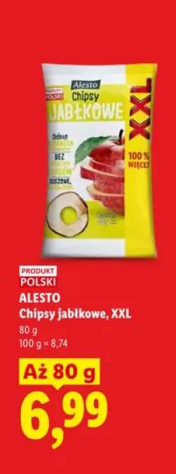 Chipsy jabłkowe Alesto XXL