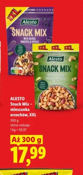 Mieszanka orzechów Snack Mix Alesto XXL z pistacjami
