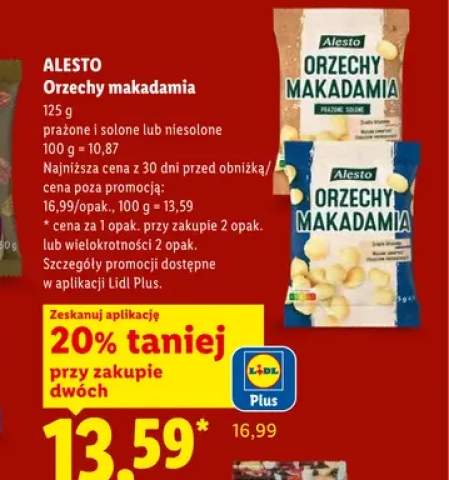 Orzechy makadamia prażone i solone Alesto