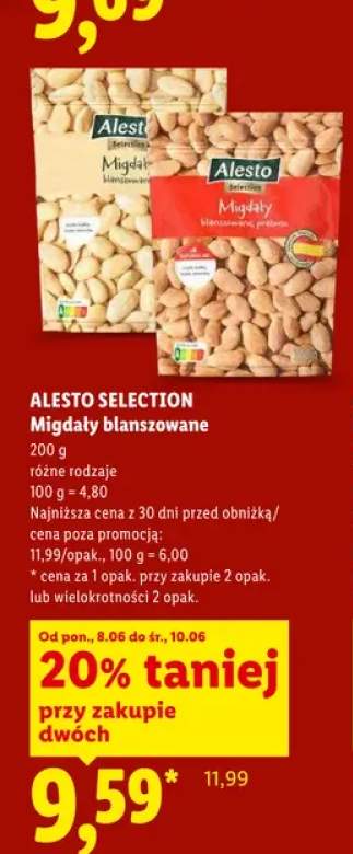 Migdały prażone Alesto Selection