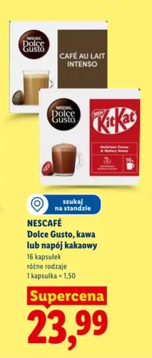 Kawa w kapsułkach Nescafe Dolce Gusto Cafe au Lait Intenso 16-pak