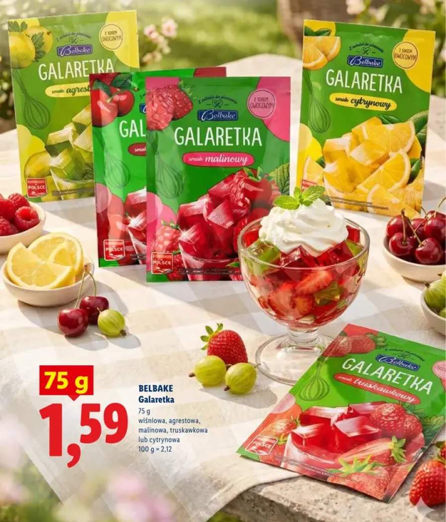 Galaretka o smaku agrestowym Belbake