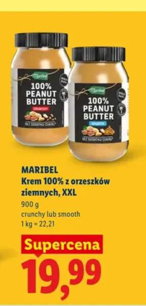 Krem z orzeszków ziemnych crunchy Maribel XXL