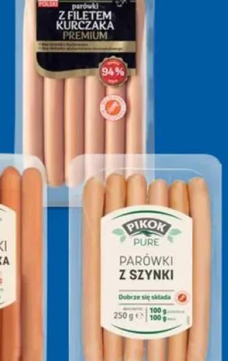Parówki z szynki Pikok Pure