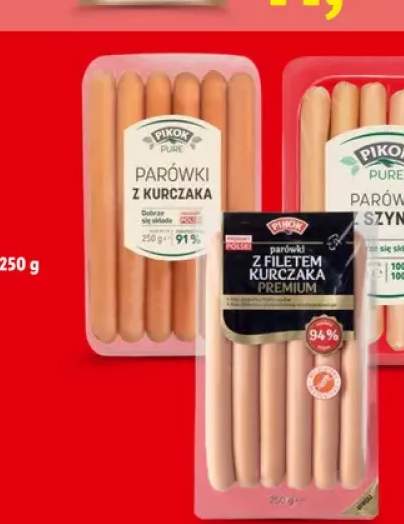 Parówki z filetem kurczaka Premium Pikok