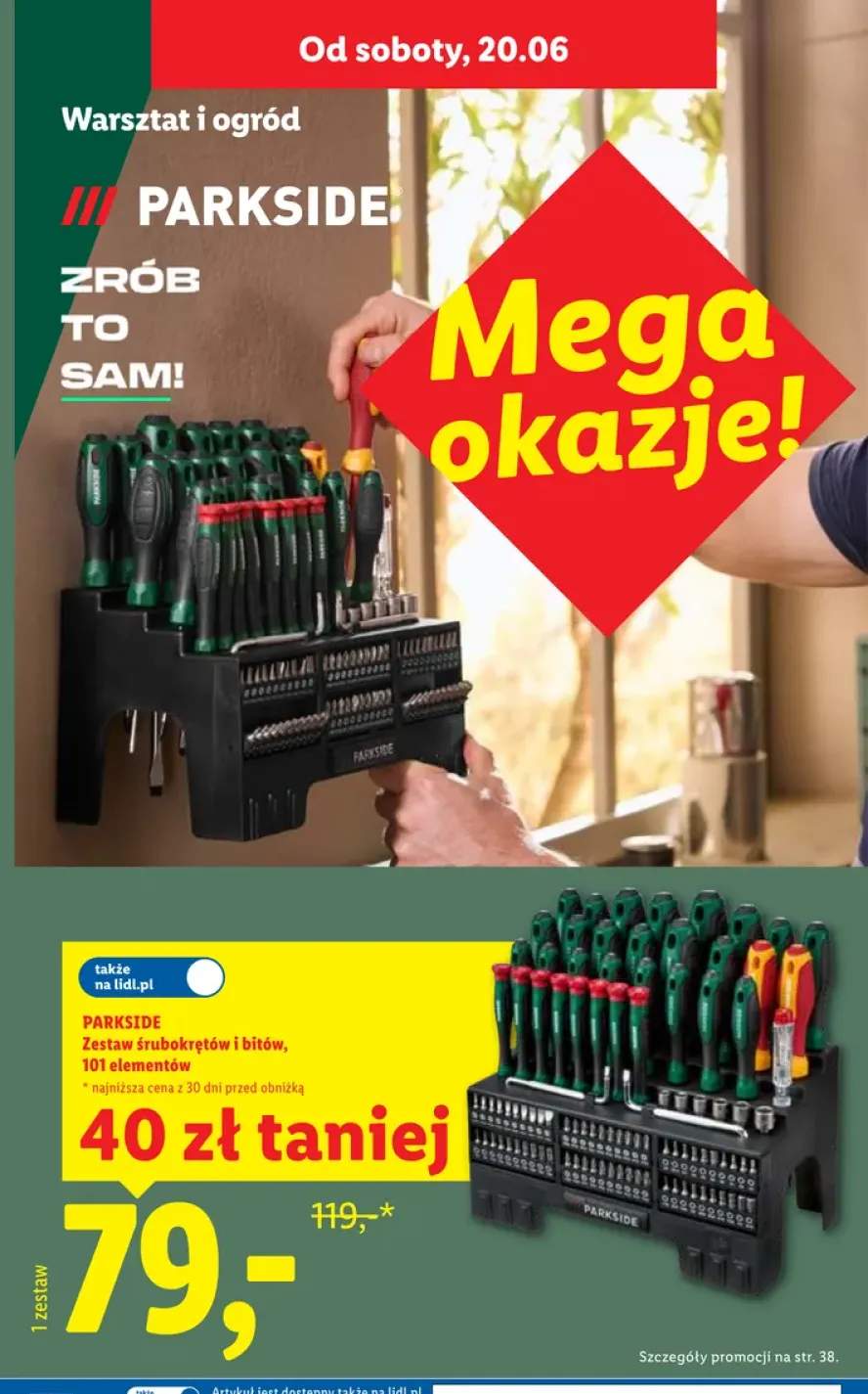 Zestaw śrubokrętów i bitów Parkside