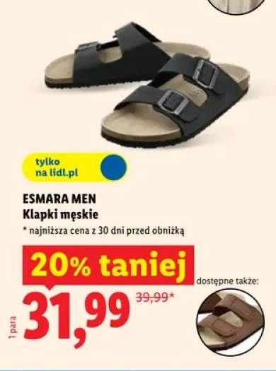 Klapki męskie Esmara Men